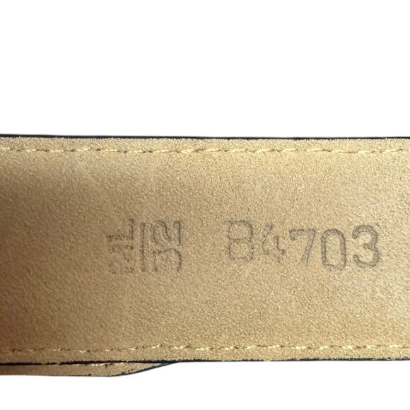 Brighton Black Leather Belt Croc Alligator Embossed Silver Buckle Size M/L 32 - Picture 9 of 9